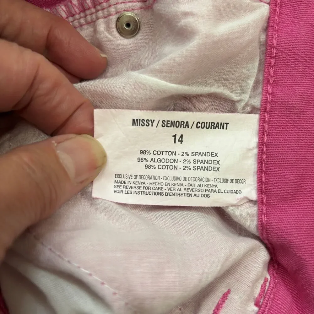 Gloria Vanderbilt Womens Aiden Skimmer Capri 14 Pink